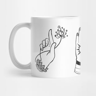 Inked Fingers Collage Mug